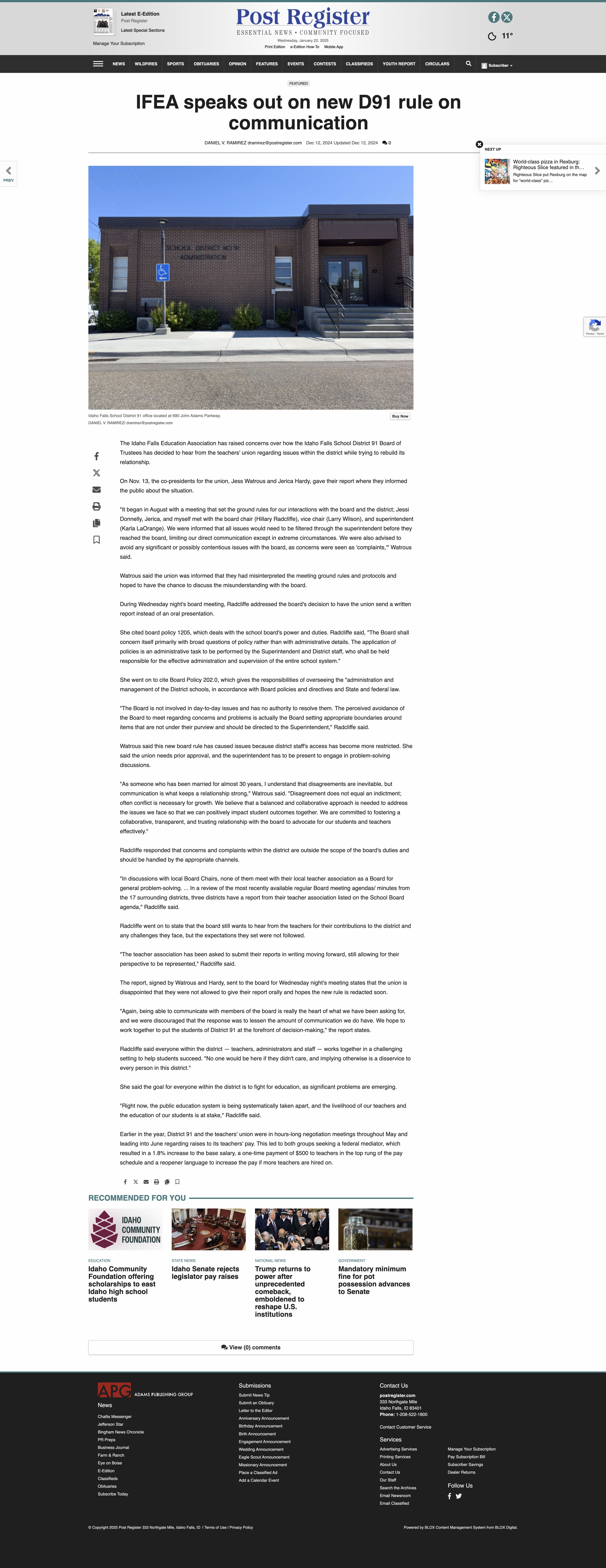 IFEA speaks out on new D91 rule on communication